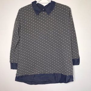 Ann Taylor polka dot blouse
